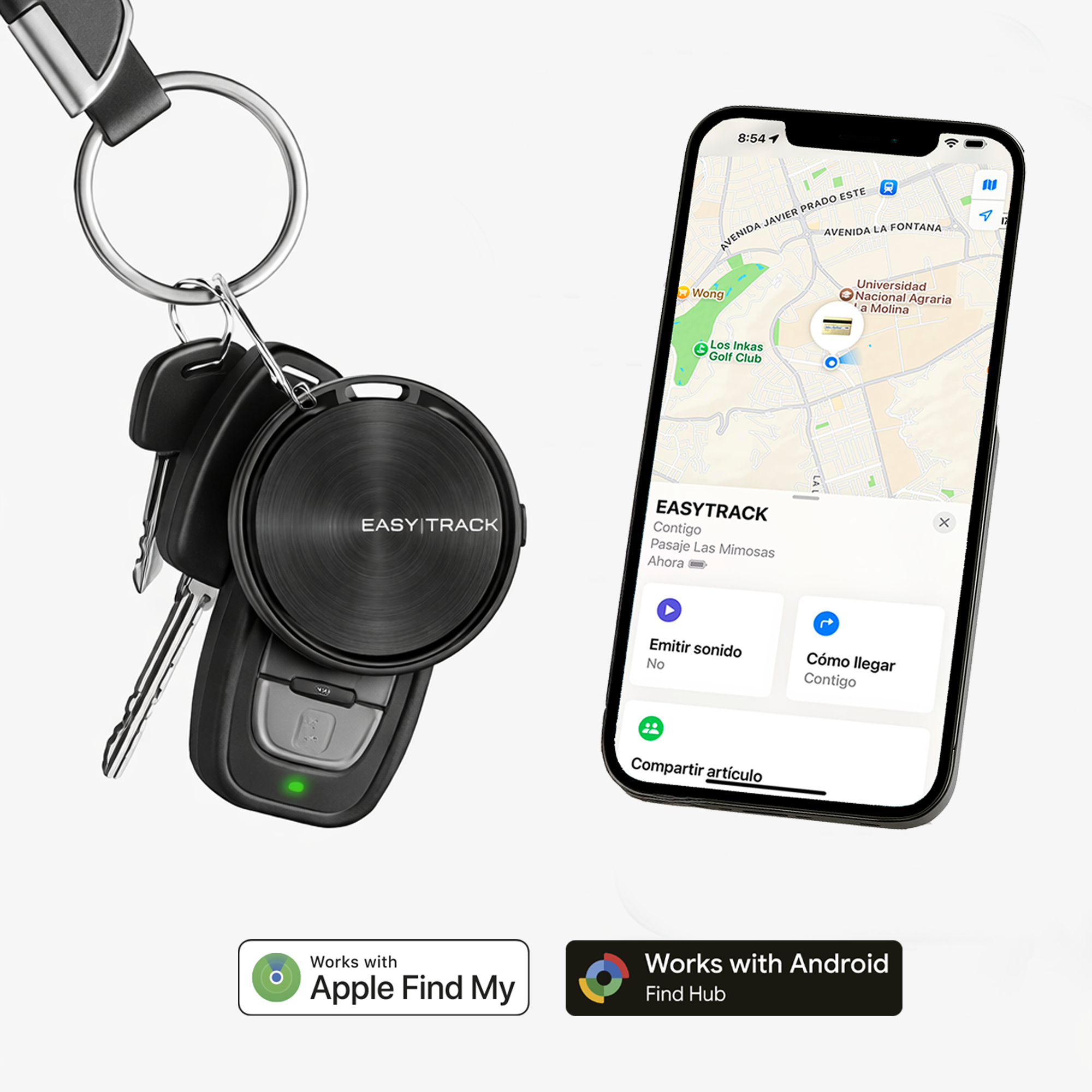 Tag localizador llavero Dual (iOS y Android)